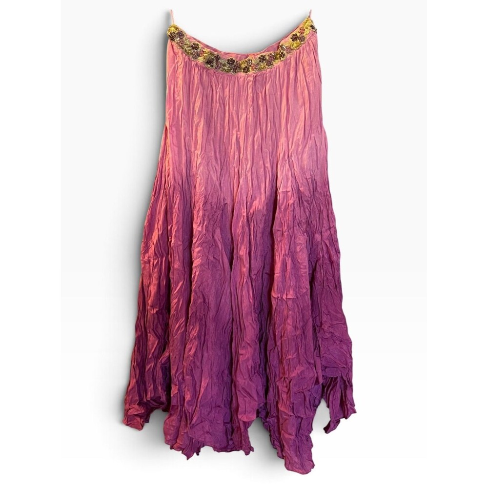 Chaudry KC Sports Y2K Pink/Purple Ombré Crinkle Skirt Small